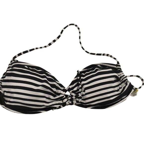 SURFSIDE, Size Large, 2 Piece Bikini, Black & White Striped, NWT - Picture 2 of 7